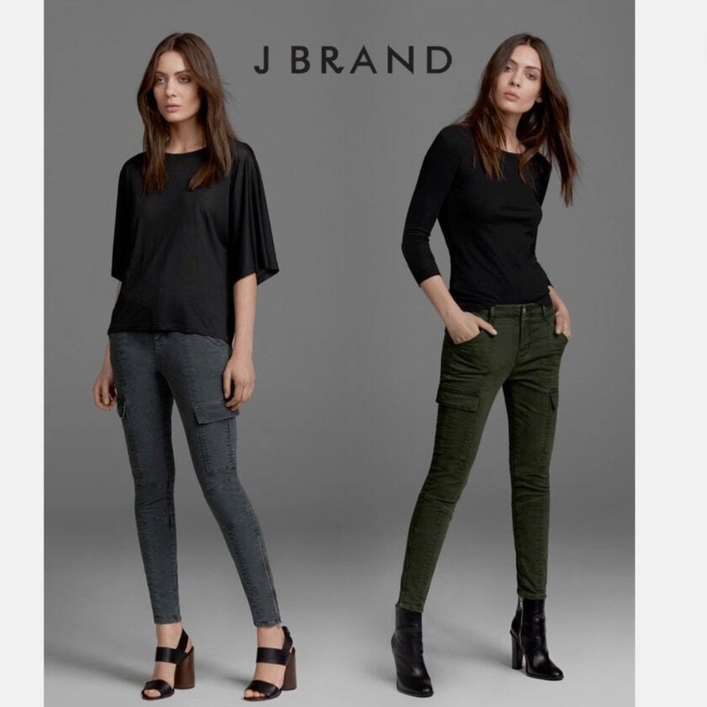 J Brand Houlihan Cargo Skinny Pants Black Size 25
